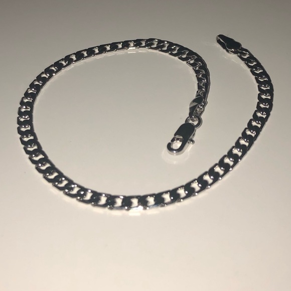 Silver Stainless Steel Cuban Link Bracelet - Picture 6 of 6
